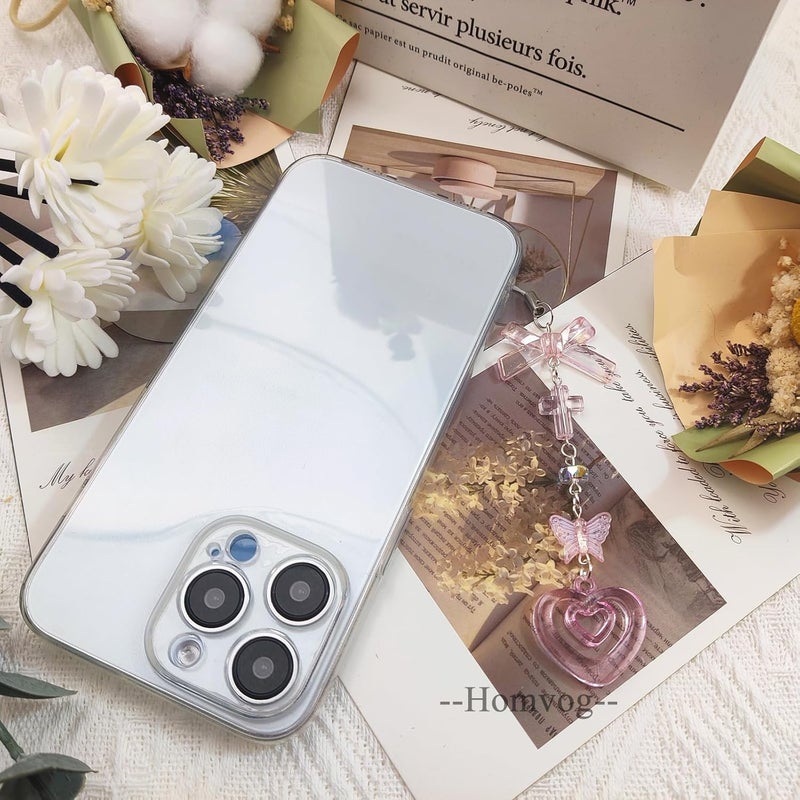 cioatu 1-4PCS Cute Phone Charms Aesthetic Y2K Cell Phone Charms Strap Strawberry Butterfly Star PhoneCharm Y2K Accessories for Bag Keychain Airpods Camera Pendants Decor - Image 3